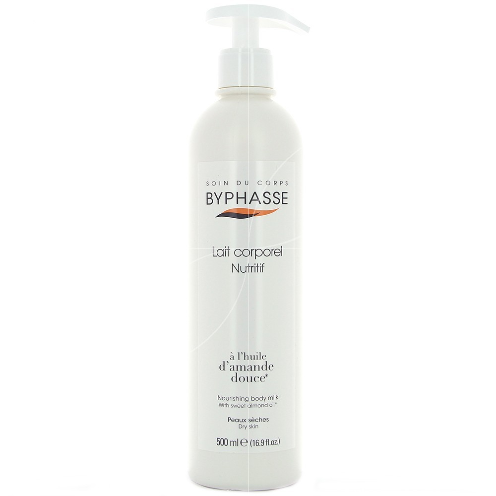 Byphasse Lait Corporel Nutritif À L'huile D'amande Douce Peaux Sèches 500ml