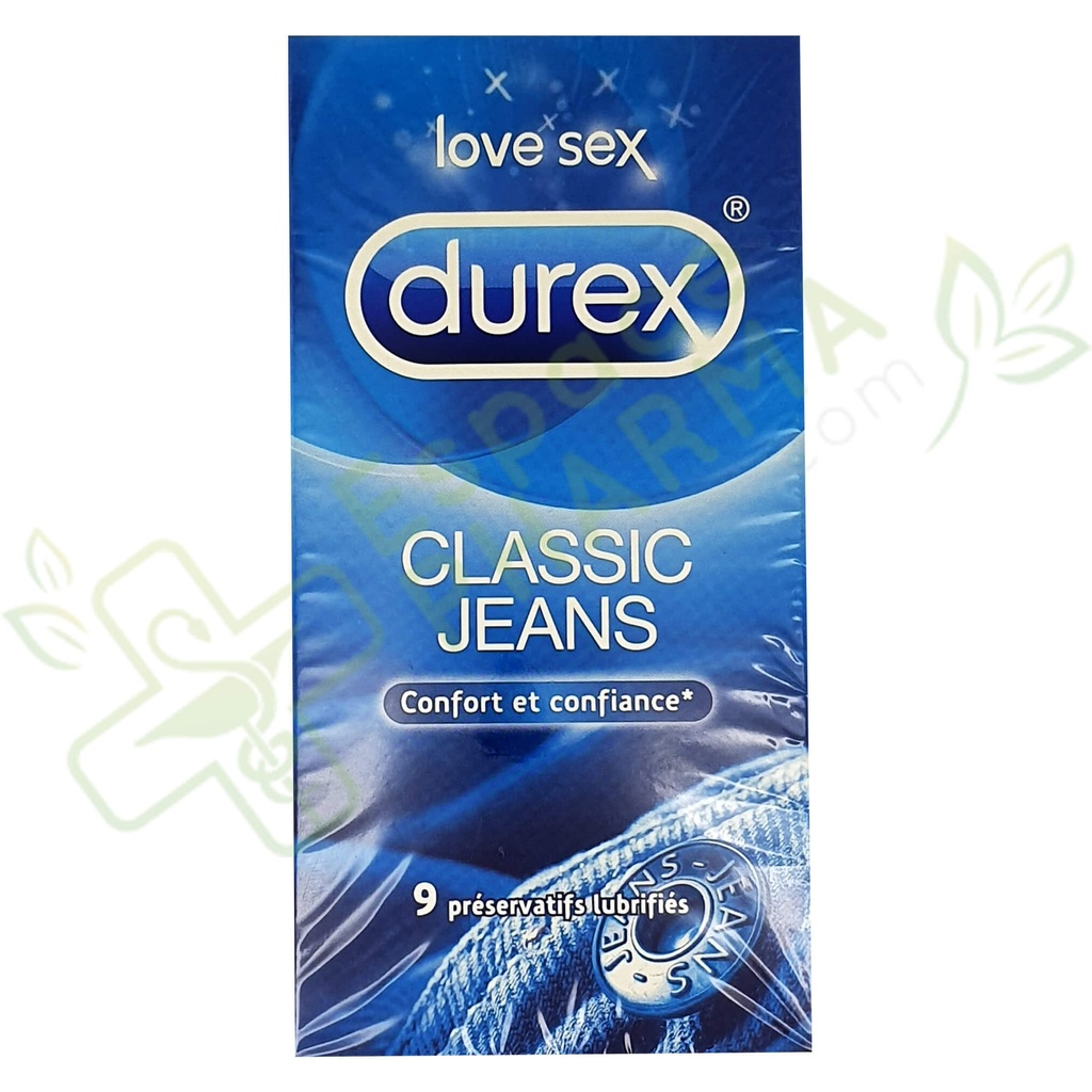 Durex Préservatifs Classic Jeans X9 -12 Blisters