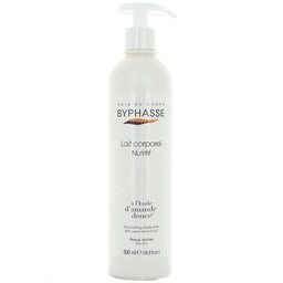 Byphasse Lait Corporel Nutritif À L'huile D'amande Douce Peaux Sèches 500ml